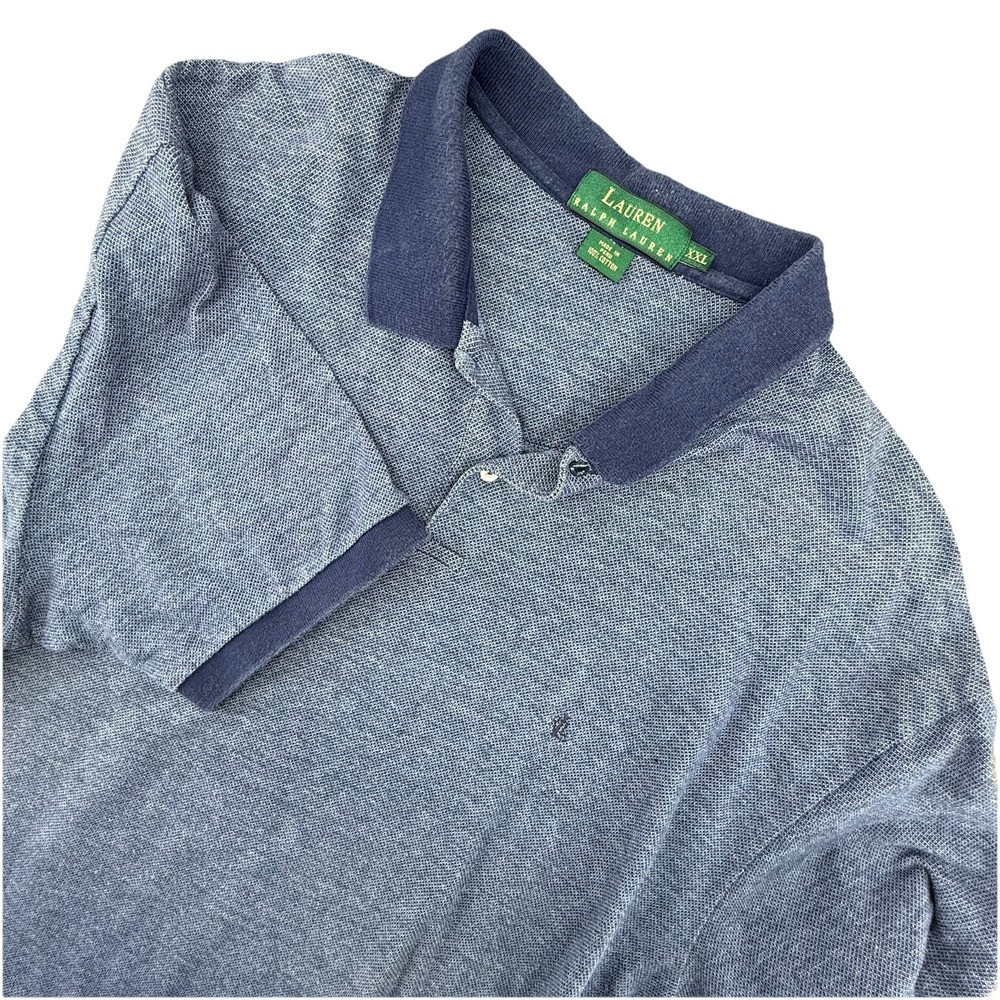 Lauren Ralph Lauren polo‎ shirt blue 2XL Made in Peru